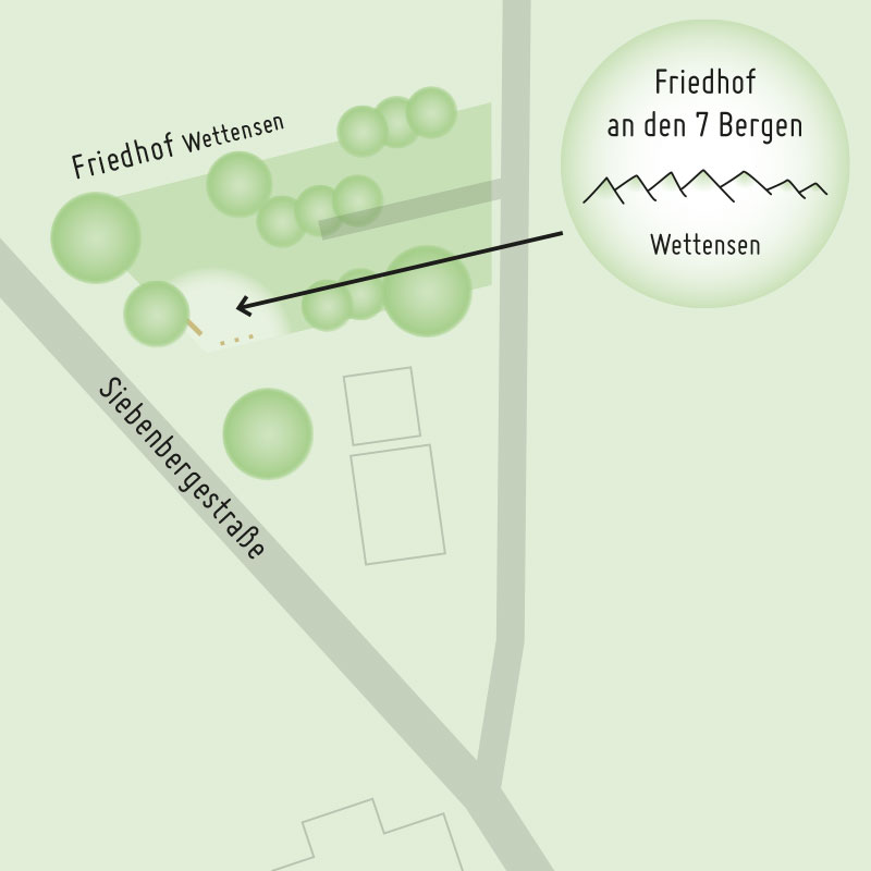 Friedhof an den 7 Bergen, Lageplan